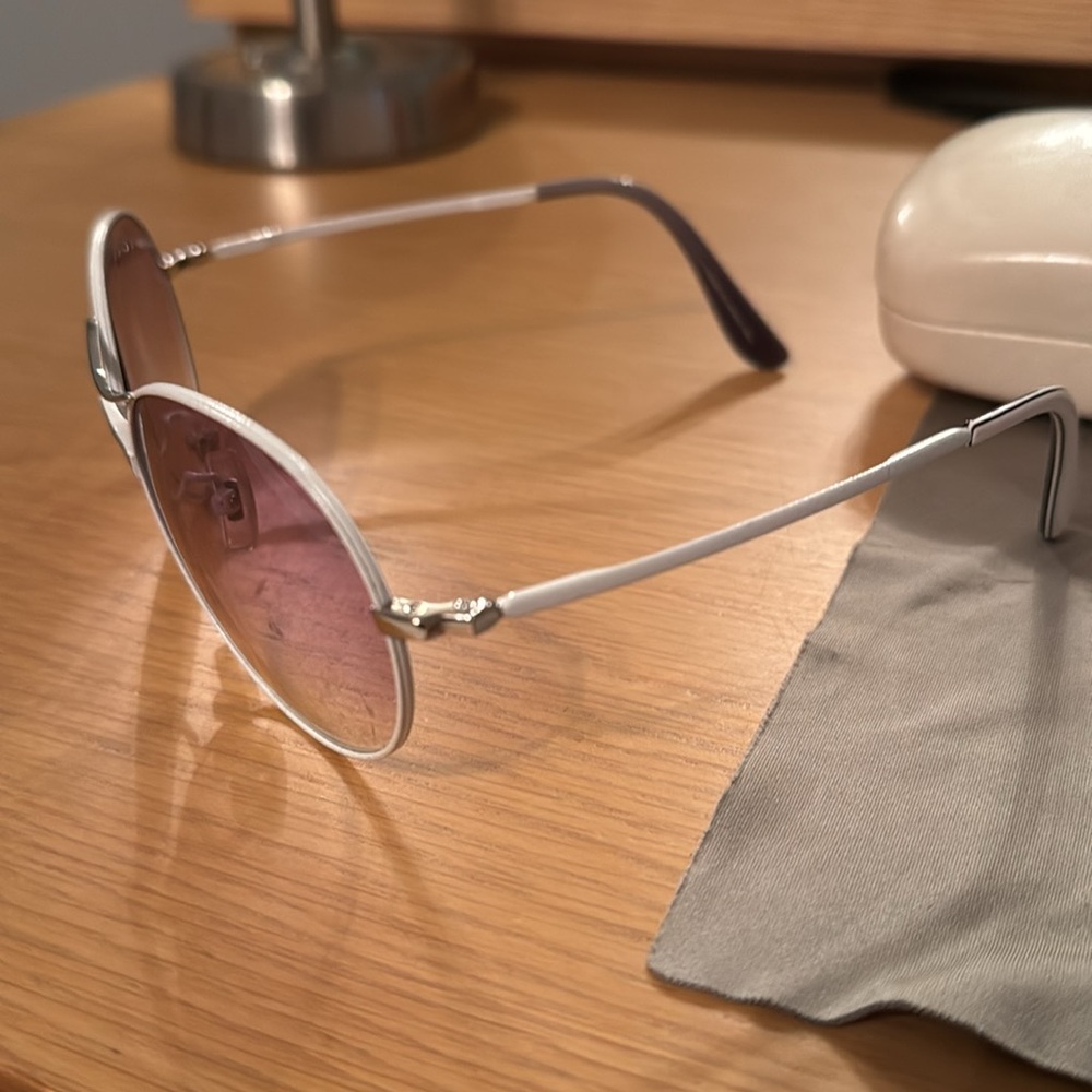 Solid Blue Sunglasses - image 2